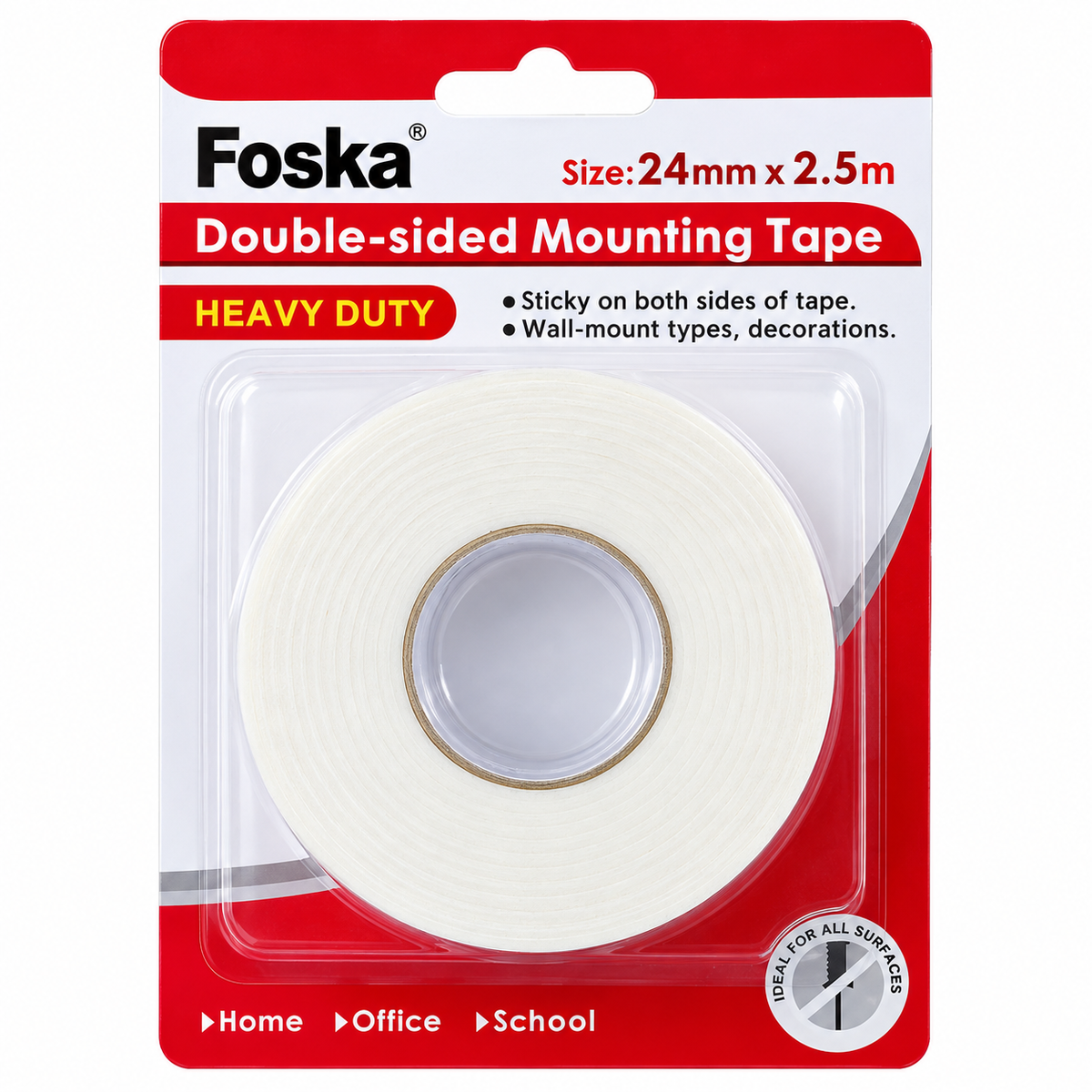 Mounting Tape/Cinta Adhesiva Foska 1" x 2.5m