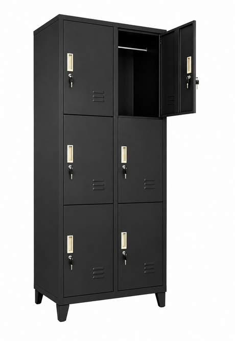 Locker Metálico 6 Puertas CNDO-06N con Cerradura