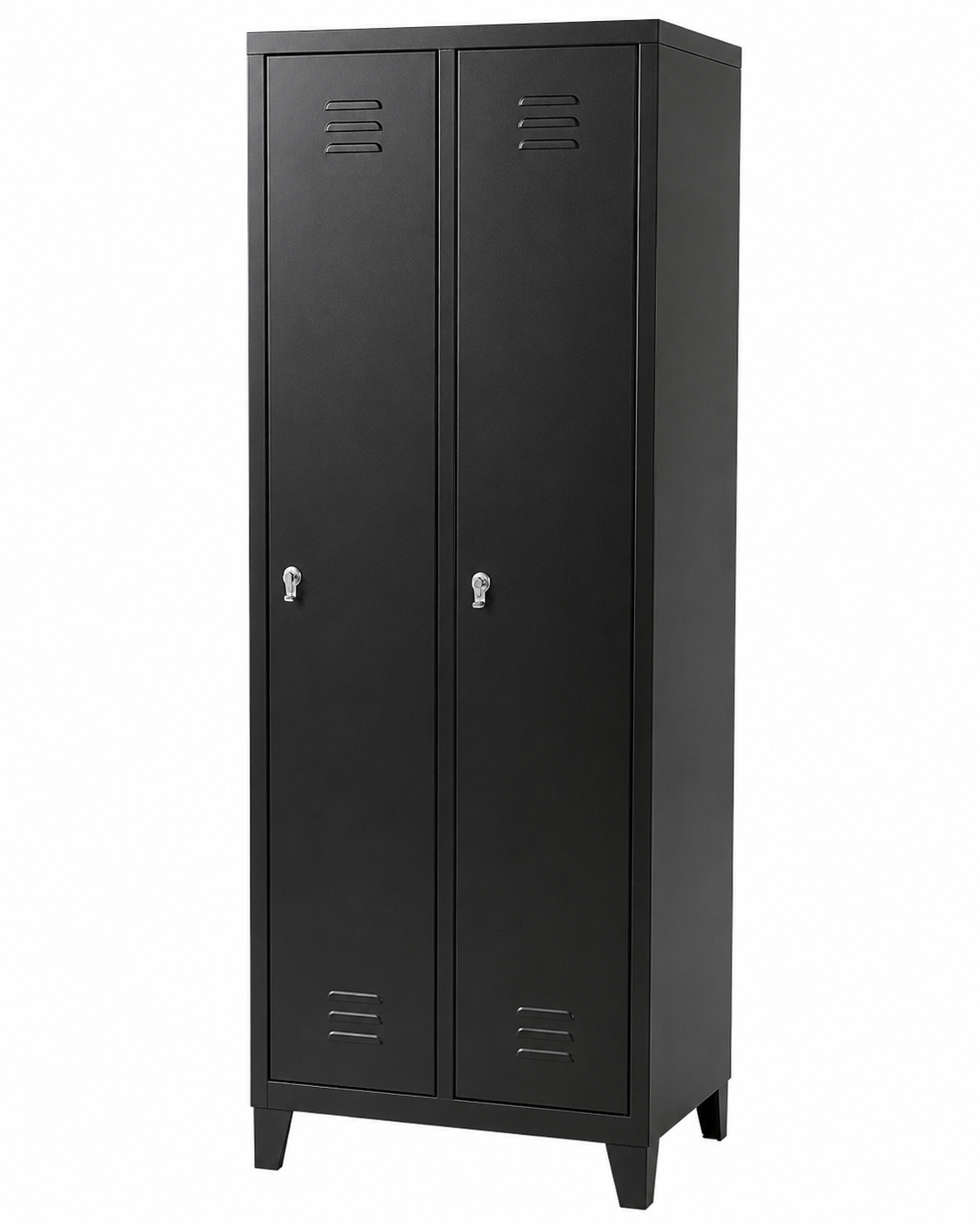 Locker Metálico 2 Puertas F-12N con Aldaba – Negro