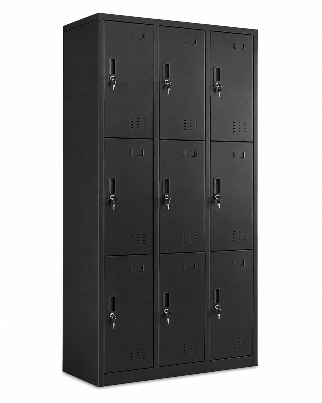 Locker Metálico 9 Puertas F-20 con Aldaba – Negro