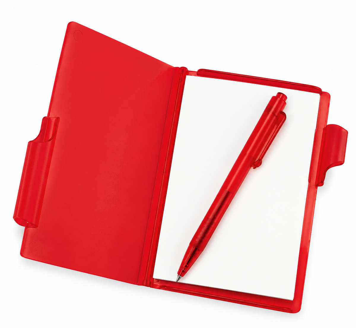 LIBRETA / BLOCK DE NOTAS CON BOLÍGRAFO ROJO  ( Promocional )