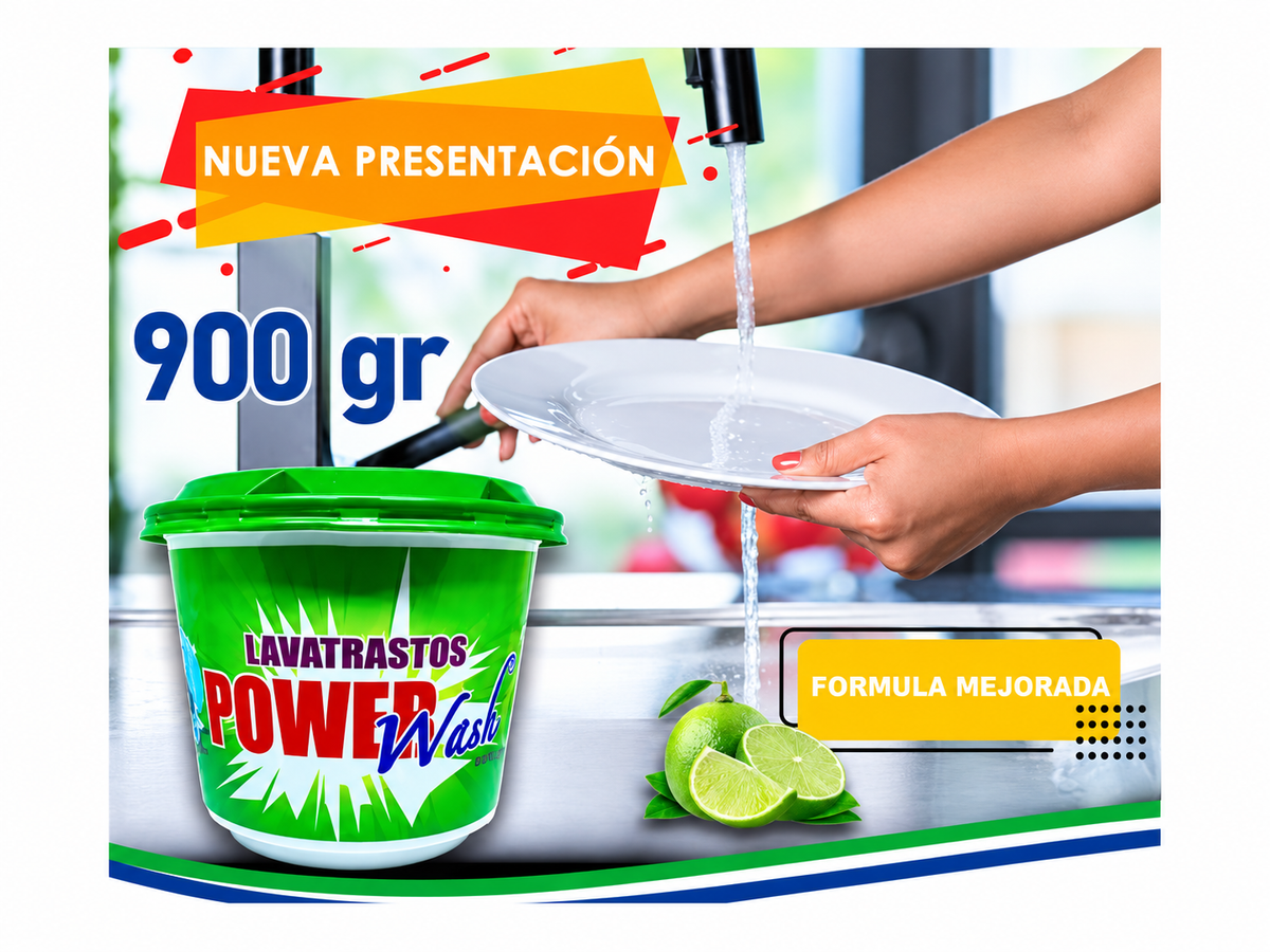 Lavaplatos Power Wash Vaso 900 grs.