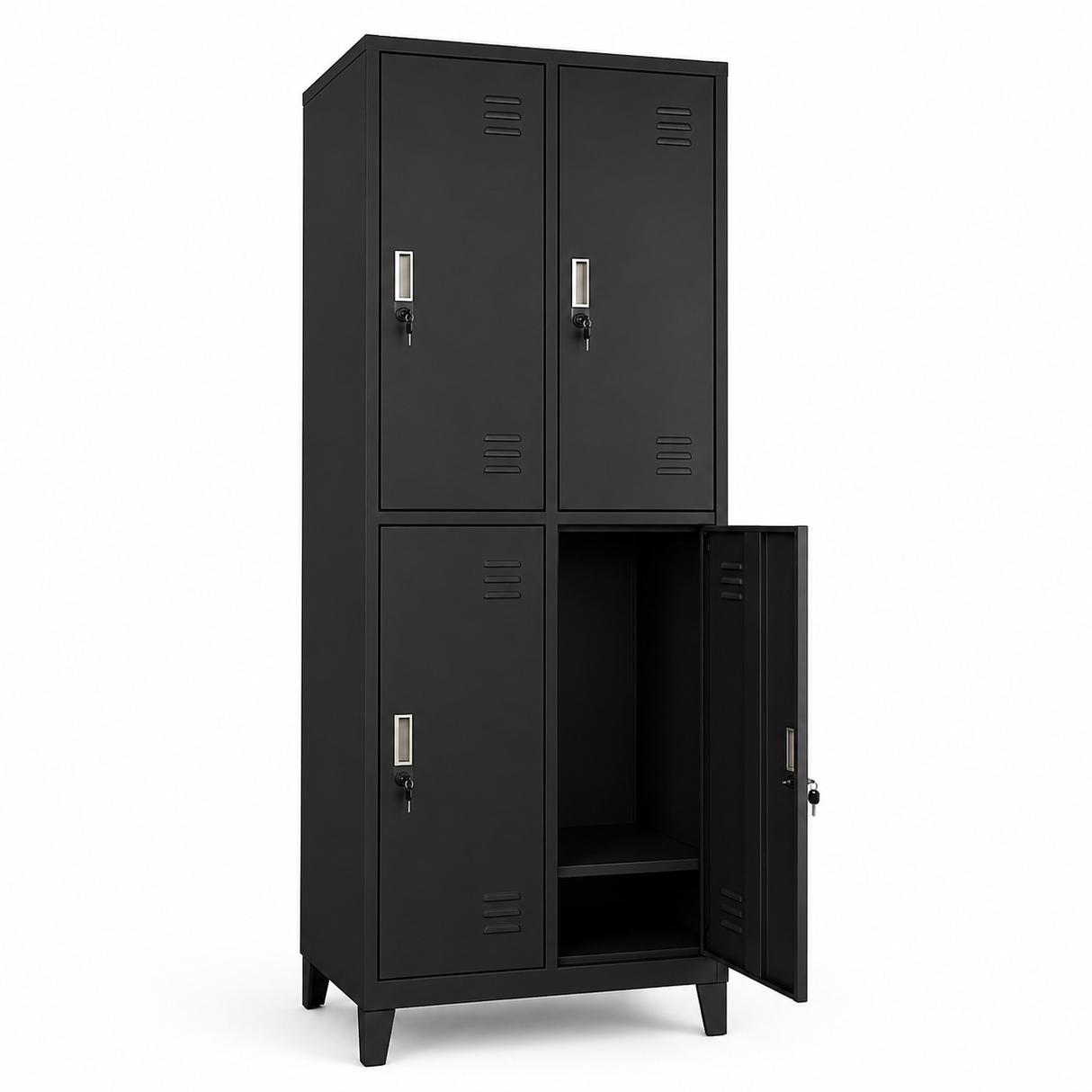 Locker Metálico 4 Puertas CNDO-04N con Cerradura