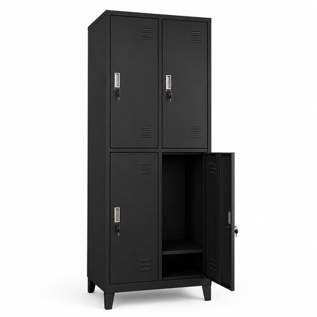 Locker Metálico 4 Puertas CNDO-04N con Cerradura