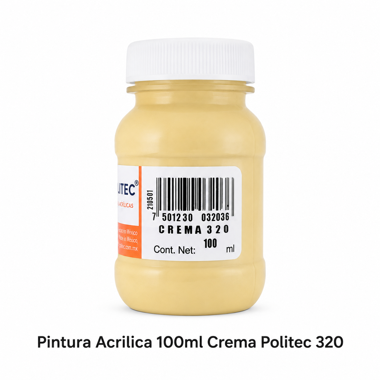 Pintura Acrilica 100ml Crema Politec 320