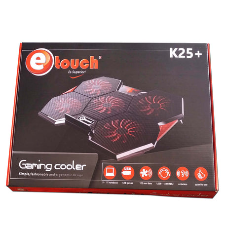 ENFRIADOR GAMER K25+ PRO SERIES + LUZ LED ETOUCH ®