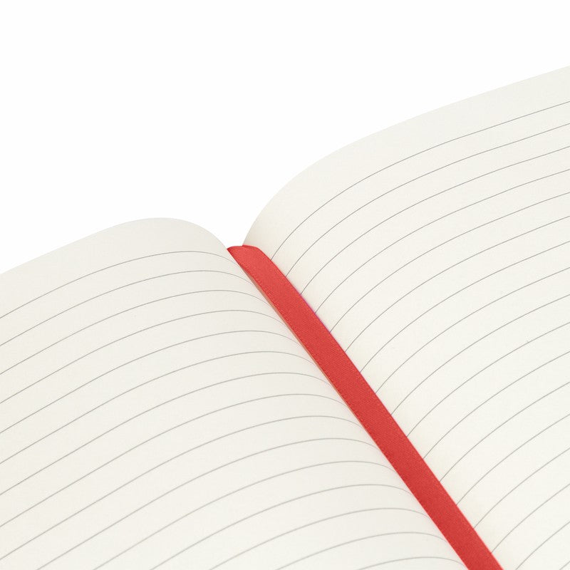 Libreta BAIONA Empastado 9.8 x 14.6 cm 80 Hojas Rayada Rojo  ( Promocional )