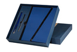 Libreta JINSEI Set de Regalo Solapa Magnética Bolígrafo Metálico Azul
