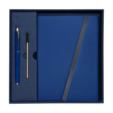 Libreta JINSEI Set de Regalo Solapa Magnética Bolígrafo Metálico Azul