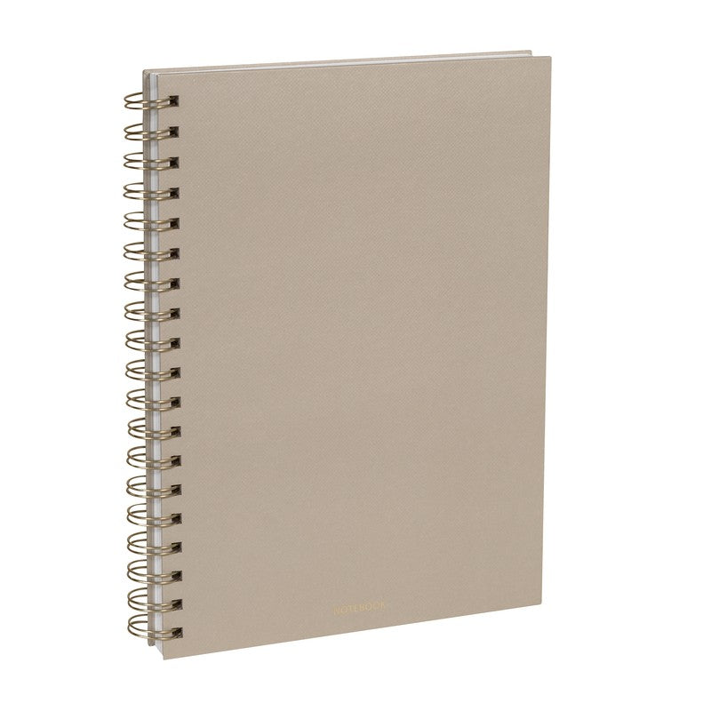 Libreta MALAKI Cubierta Rígida  17.6 x 25 cm 120 hojas Rayada  Beige ( Promocional )