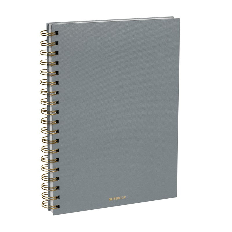 Libreta MALAKI Cubierta Rígida 17.6 x 25 cm 120 hojas Rayada  Gris ( Promocional )