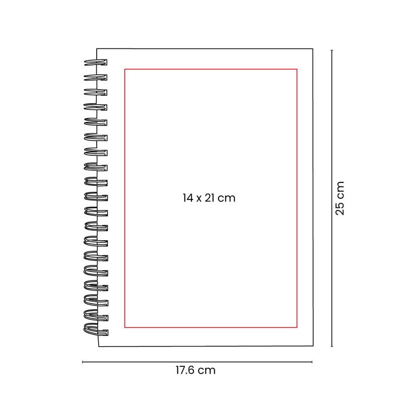 Libreta MALAKI Cubierta Rígida  17.6 x 25 cm 120 hojas Rayada  Beige ( Promocional )