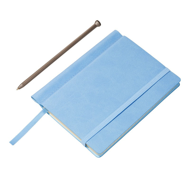 Libreta  DAGOM de Bolsillo 11.3 x 14.3 x 1 cm Cubierta de Curpiel 70 Hojas Azul