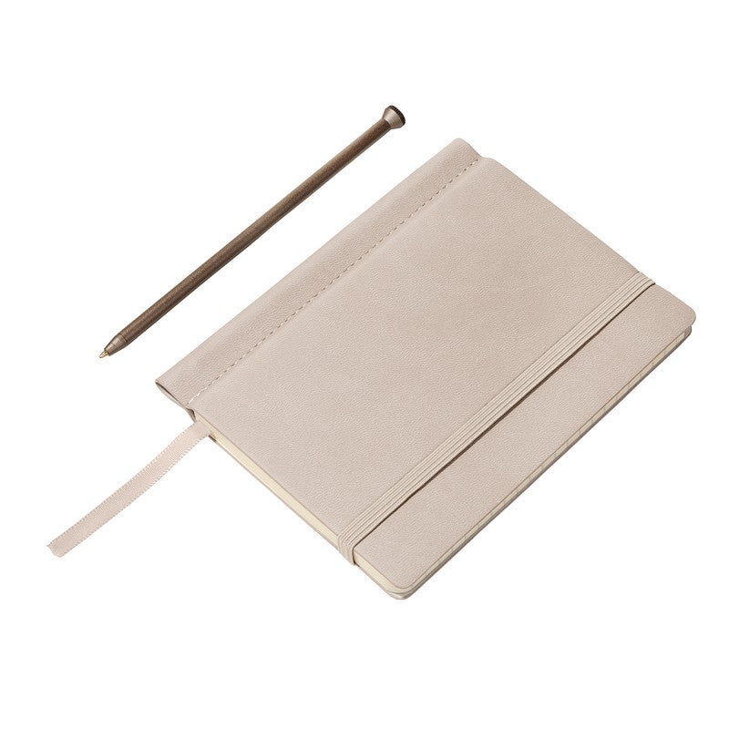 Libreta  DAGOM de Bolsillo 11.3 x 14.3 x 1 cm Cubierta de Curpiel 70 Hojas Gris
