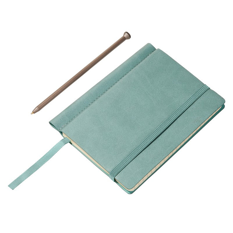 Libreta  DAGOM de Bolsillo 11.3 x 14.3 x 1 cm Cubierta de Curpiel 70 Hojas Verde