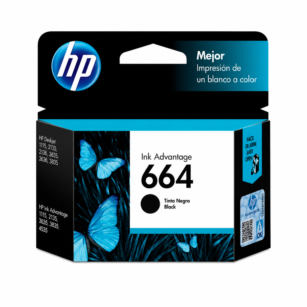 Cartucho HP 664 Negro