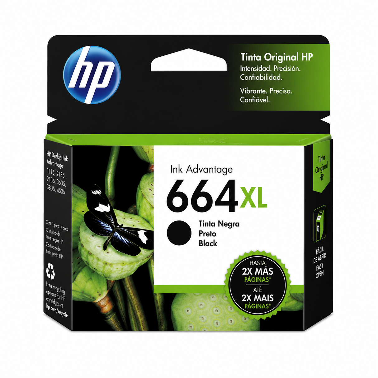 Cartucho HP 664XL Negro