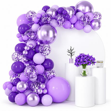 Globo Latex Standar Krea 10" Bolsa de 25pcs Violeta