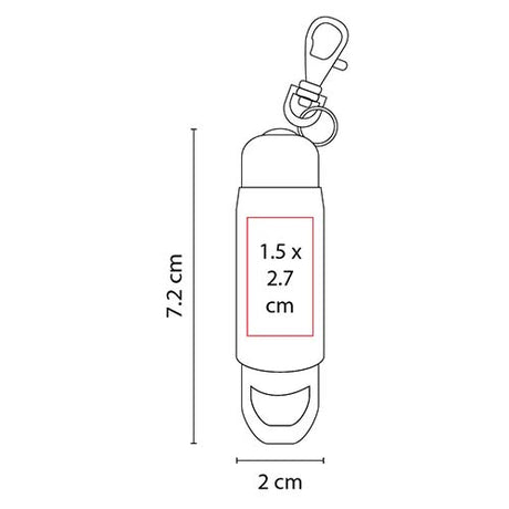 Llavero Destapador con Luz LEO azul