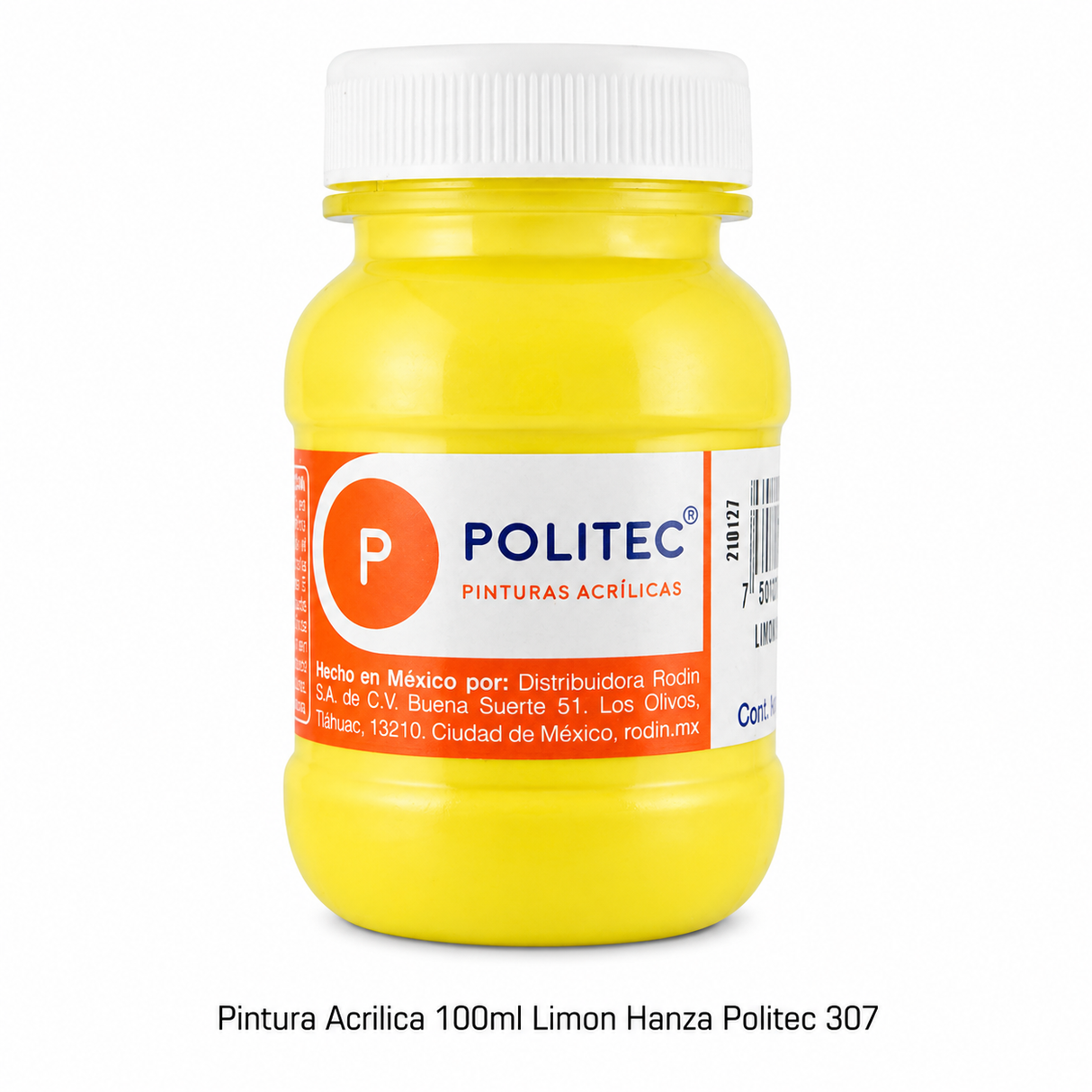 Pintura Acrilica 100ml Limon Hanza Politec 307