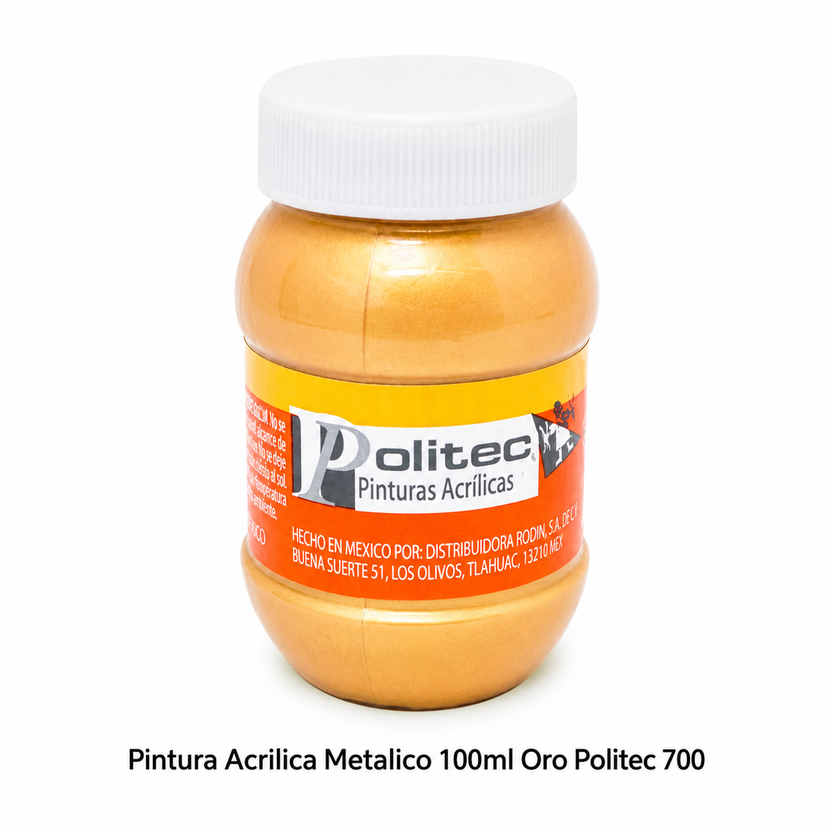 Pintura Acrilica Metalico 100ml Oro Politec 700
