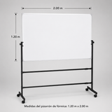 Pizarron Blanco con Tripode de Ruedas 200 x 120 cm (LD108+LD001)