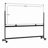 Pizarron 1.00 X 2.00 m Doble Cara, Magnetico Con Base Movible (100200)