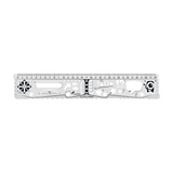 Regla Plastica 30cm Plantilla Geonotes Maped