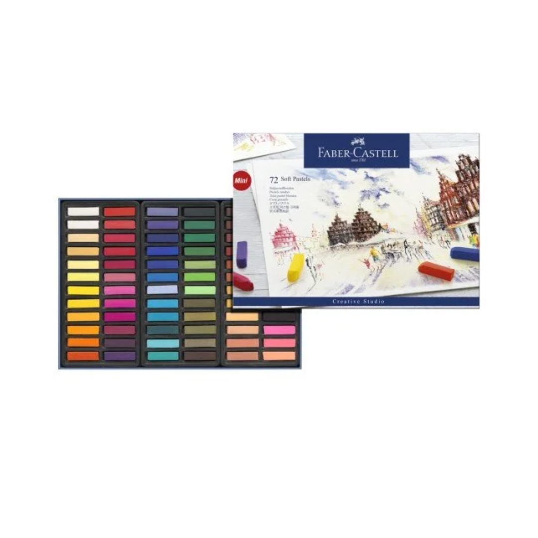 Crayón pastel Faber Castell 128272 mini 72 col suaves
