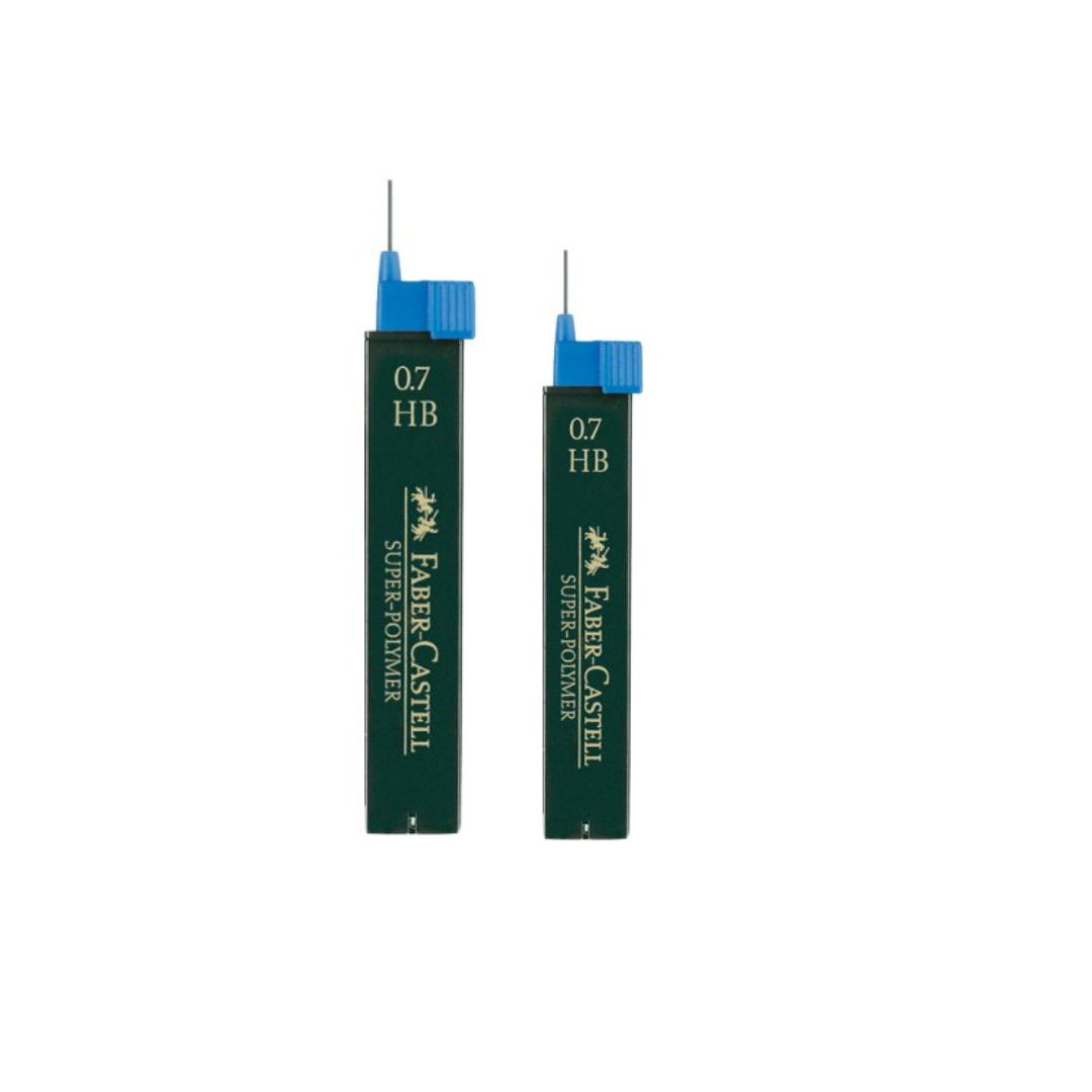 Mina 0.7mm Tubo x 12. Tono: HB. Faber Castell
