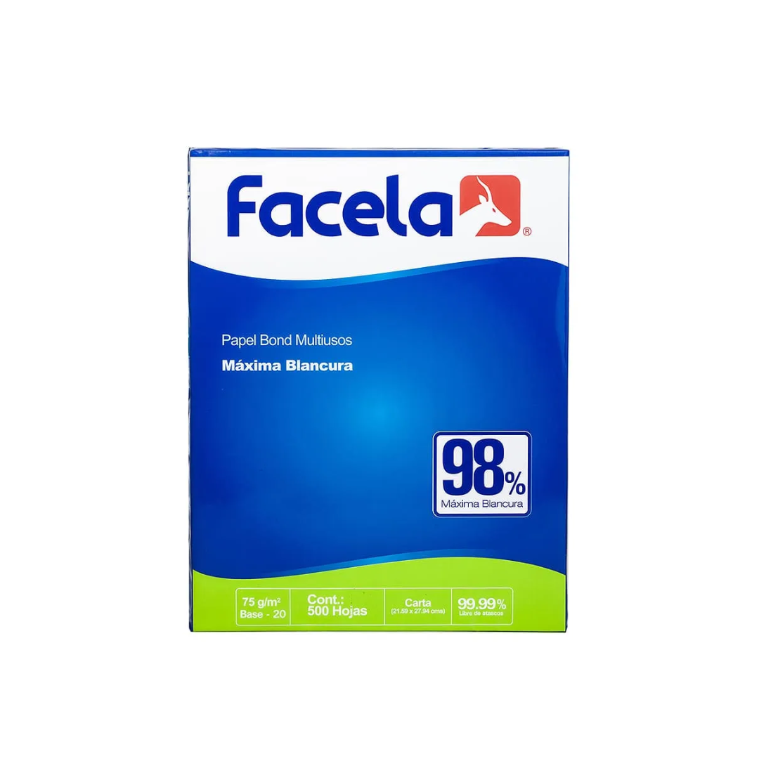 Papel Bond 75gr Carta 500H Facela