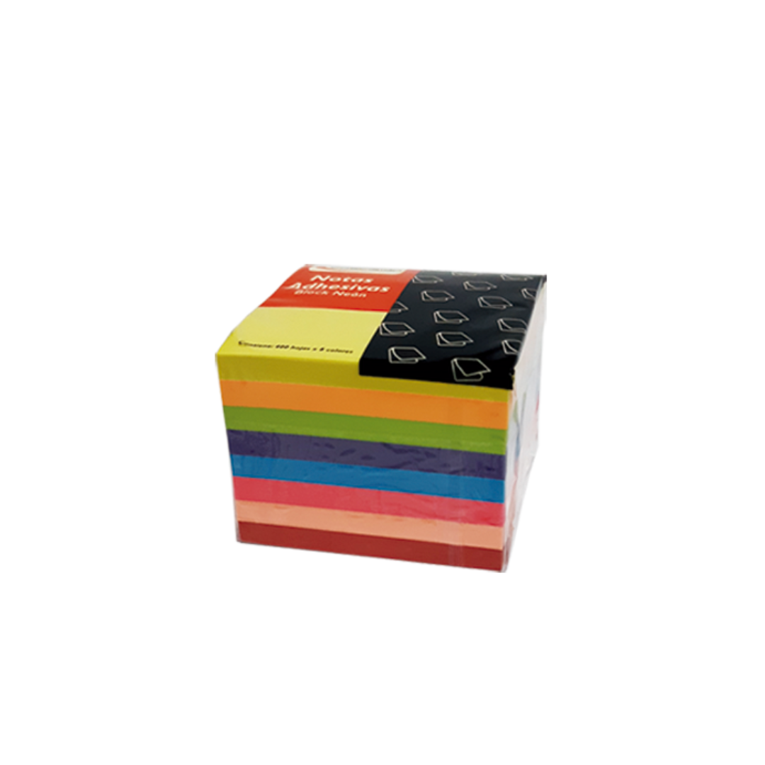 Block de Notas 2x2 Cubo 400H Neon Precisión