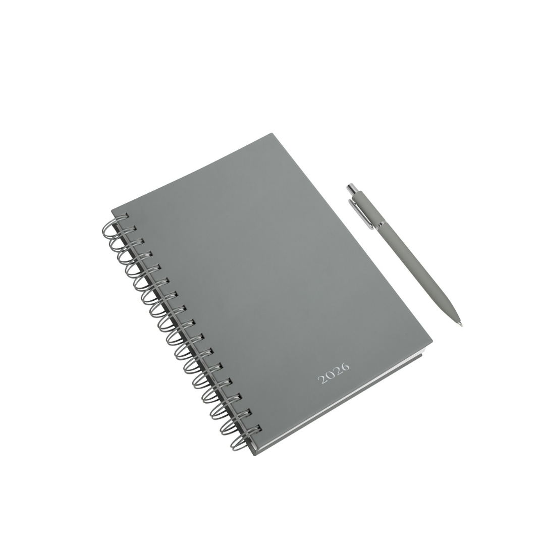 Agenda Diaria Lette 2026 Gris