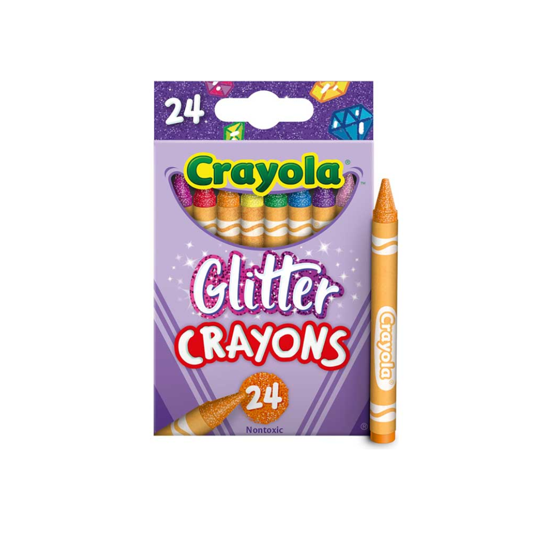 Crayon de Cera Crayola 24 Colores GLITTER