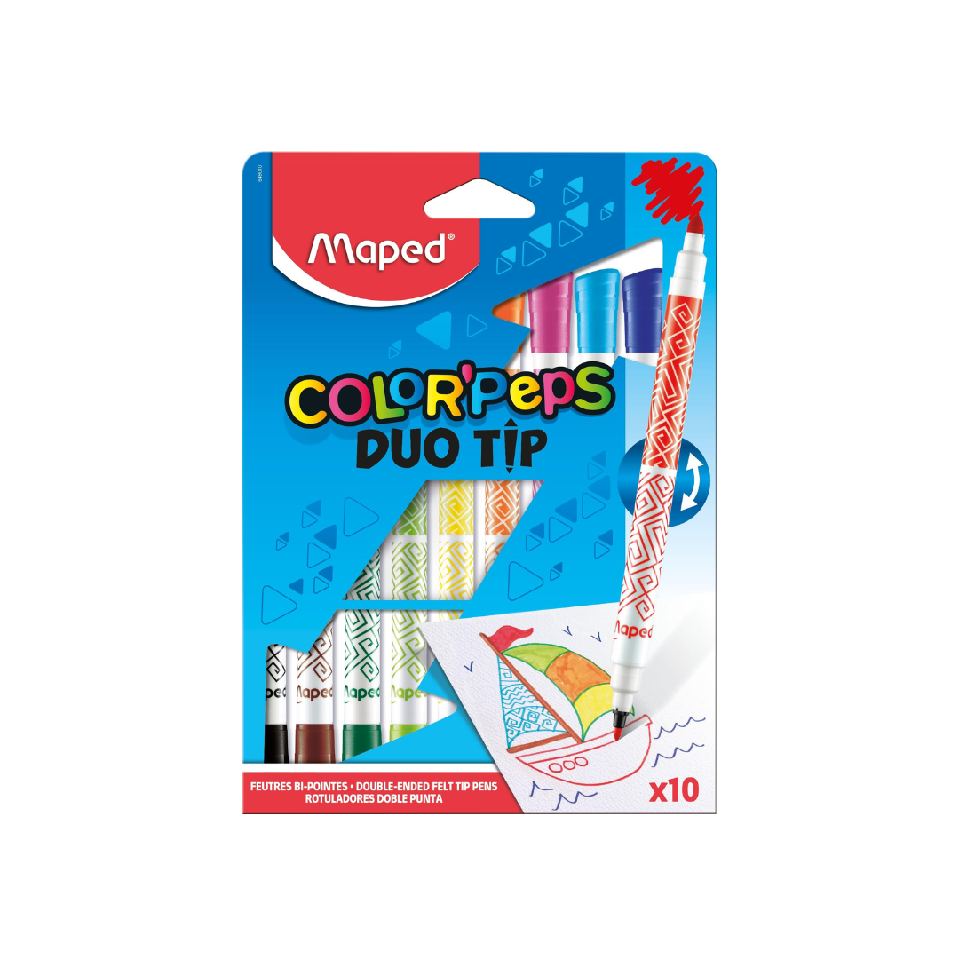 Marcador Estuche 10c Duo Tip Maped
