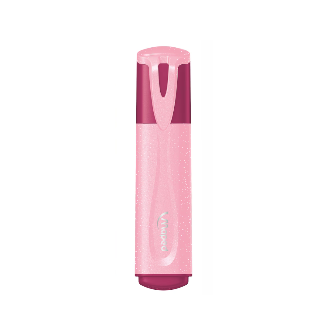 Marcador Resaltador Glitter Rosa Maped