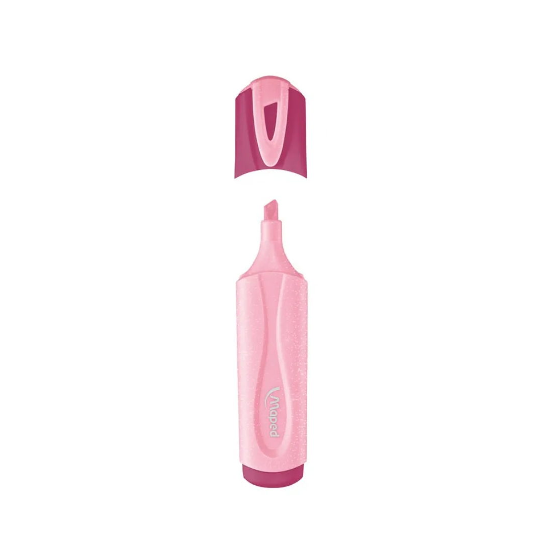 Marcador Resaltador Glitter Rosa Maped