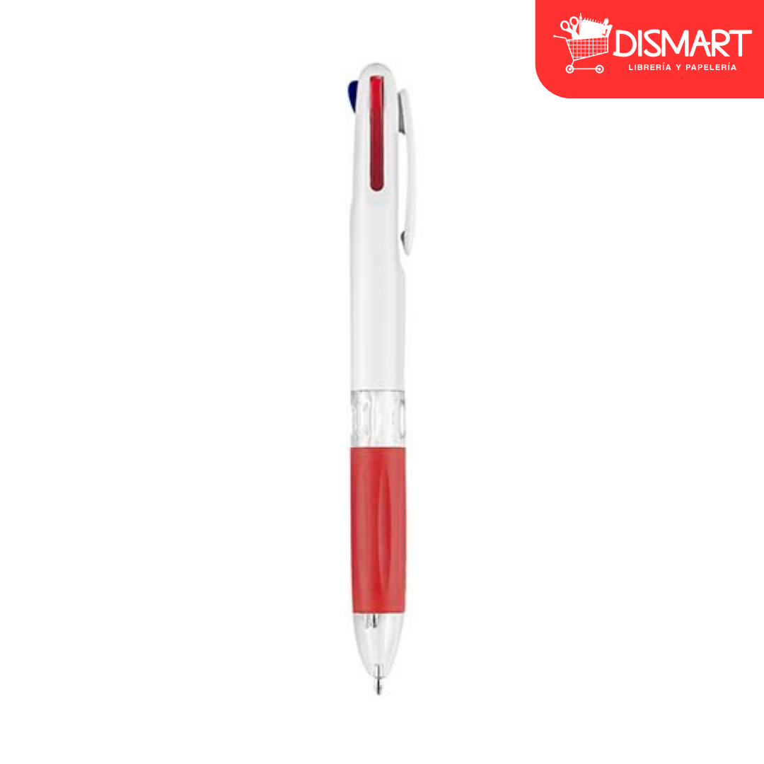 Promocional Bolígrafo 3 en 1 Smoke Rojo – Dismart GT | Libreria y Papeleria