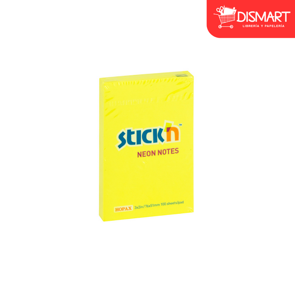 Block stickn 21132 2x3" neon amarillo