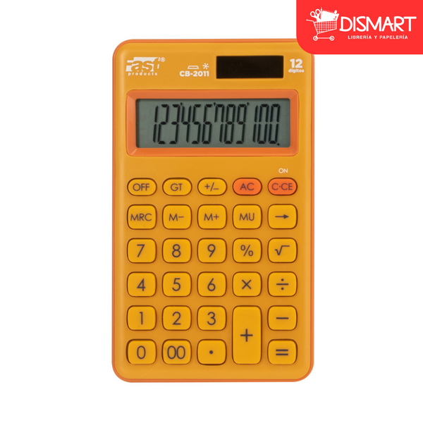 Calculadora de bolsillo fast cb-2011 12 dig amarillo