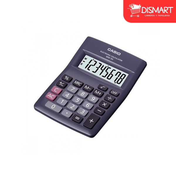 Calculadora de escritorio casio mw-5v bk-w-dh 8 digitos