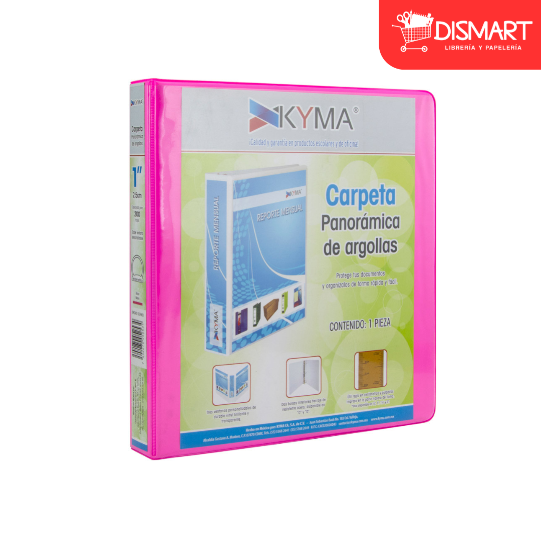 Cartapacio kyma con funda 1" rosado neon