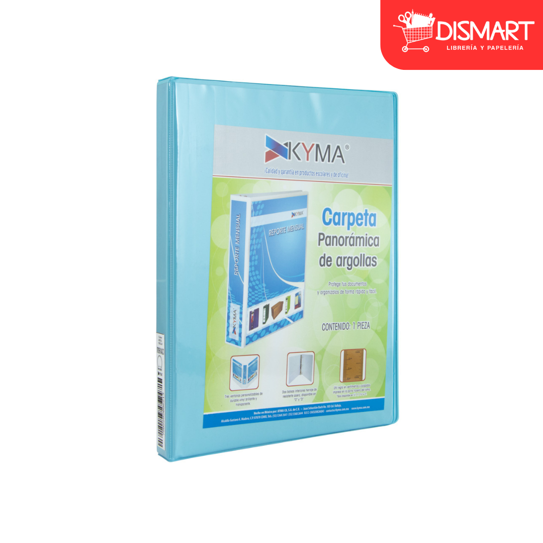 Cartapacio kyma con funda oficio 1" celeste