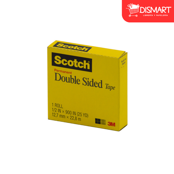 Cinta adhesiva scotch 665 doble lado 1/2"x25m