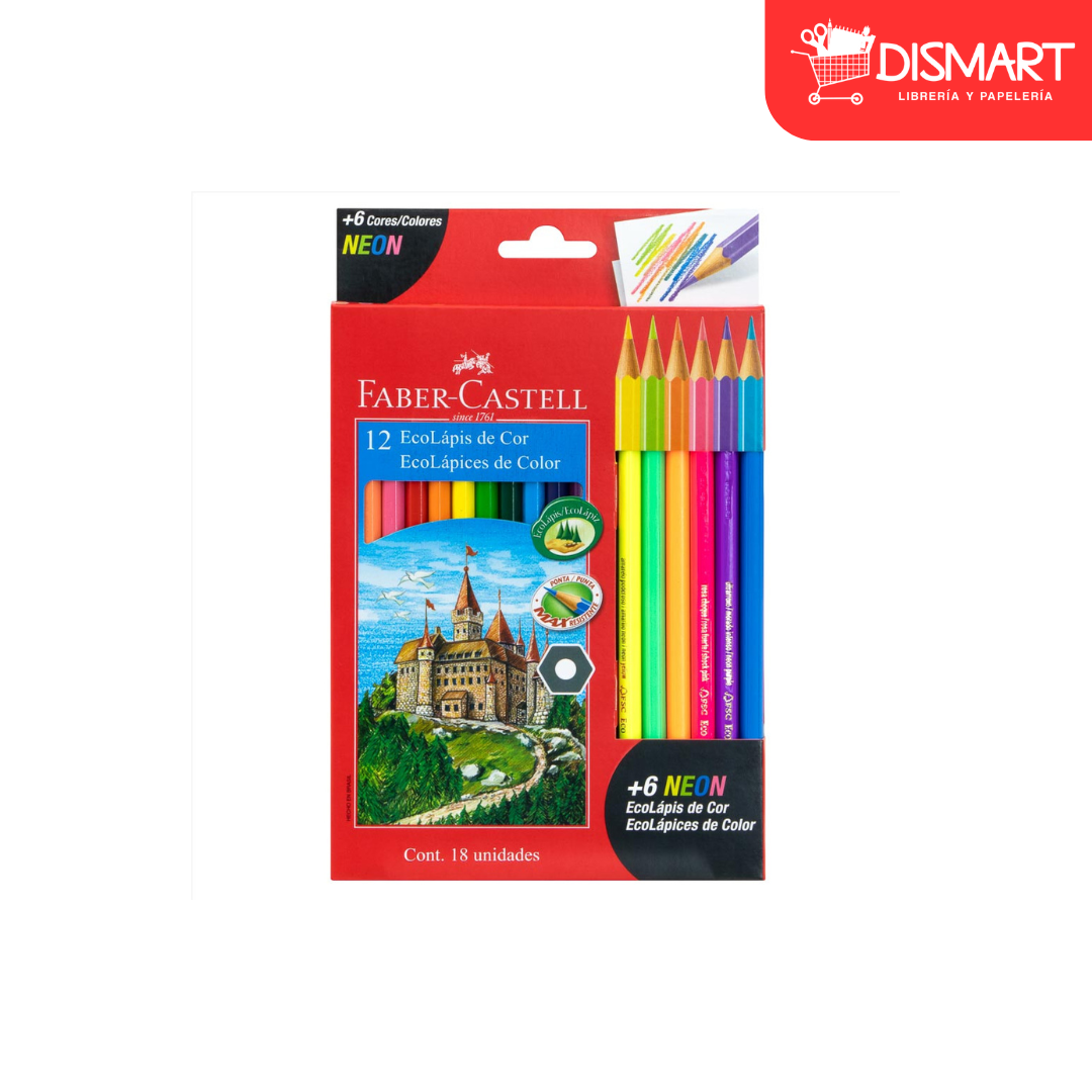 LÁPIS DE COR C/12 CORES 2 BICOLOR FABER CASTELL 120112/2B | Papelaria