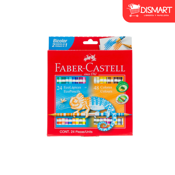 Crayon de madera faber castell 120624 bicolor 24-48
