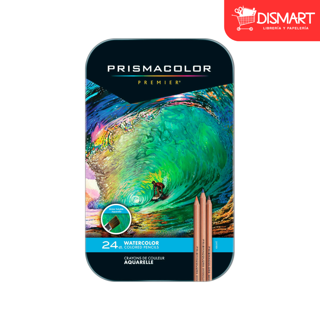 Crayon de madera prismacolor acuarelable 24col largo
