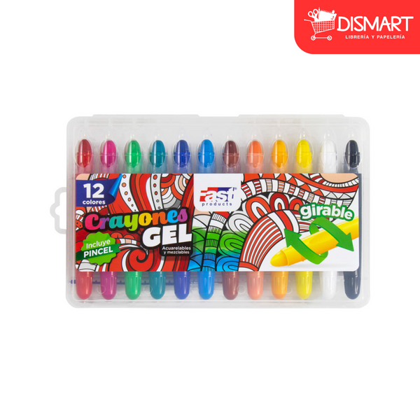 Crayon gel fast colorful 12col