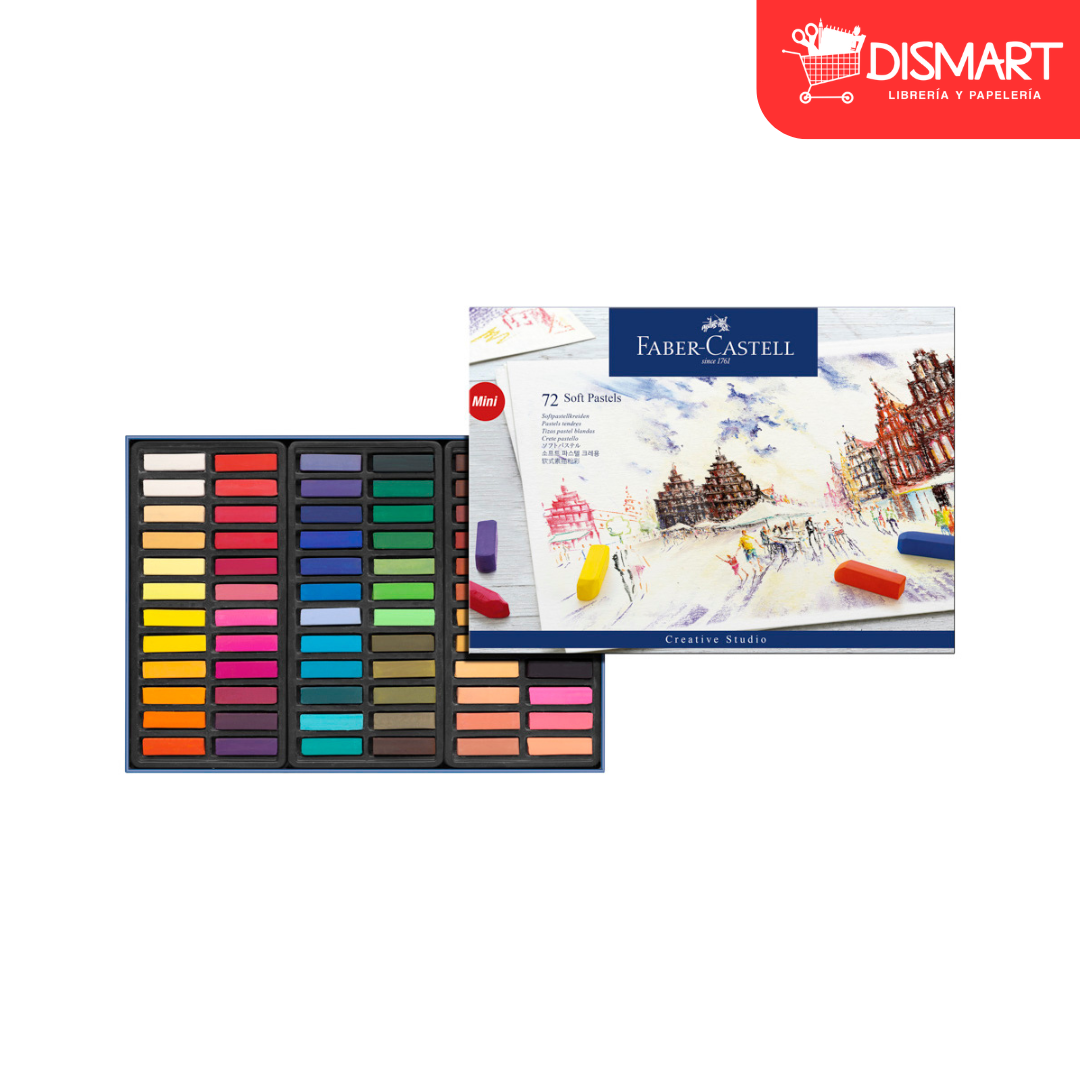 Faber Castell Softpastellkreide Studio Quality - 72 Farben Mini Set Mit A4 Skizzenblock
