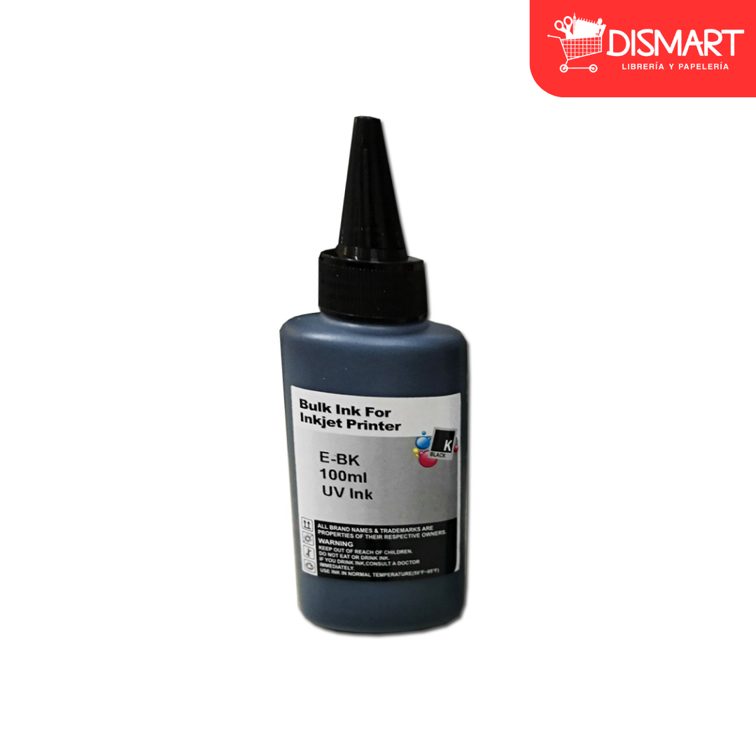 Tinta 100ml uv para impresora epson serie l color negro etouch®